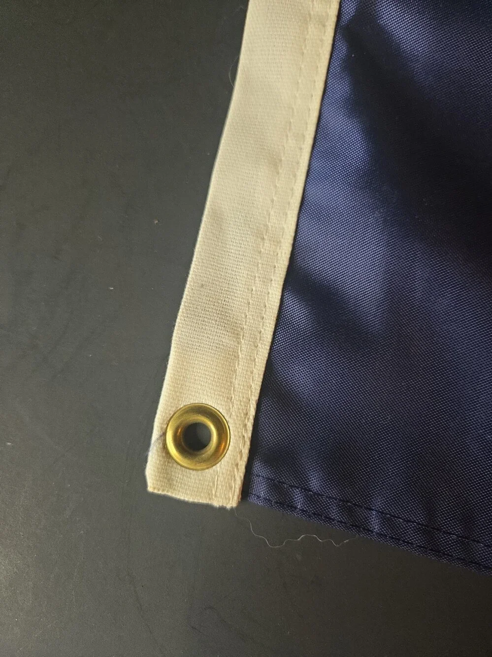 Vintage Dettra Flag Co Dura-Lite Nylon Yacht Club Officer Boat Flag 12x18 Navy